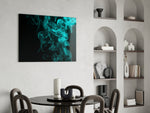 Green Smoke panel adding cyber mood to a man-cave