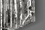 Yellow Forest artwork anchoring a wall with calm scandinavian palette