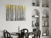 Yellow Forest panel adding quiet-forest mood to a study