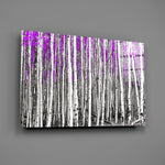 Birch-grove panel bringing playful drama to a contemporary living space