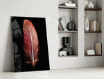 Tile Feather glass print enhancing a nursery with delicate spirit