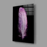 Violet-feather panel bringing jewel-tone softness to a contemporary living space
