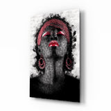 Woman and Red Glass Wall Art