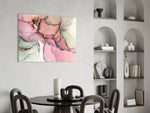 Pink Marble Pattern panel adding floral mood to a girl's room