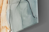 Soft Marble Pattern artwork anchoring a wall with calm neutral palette
