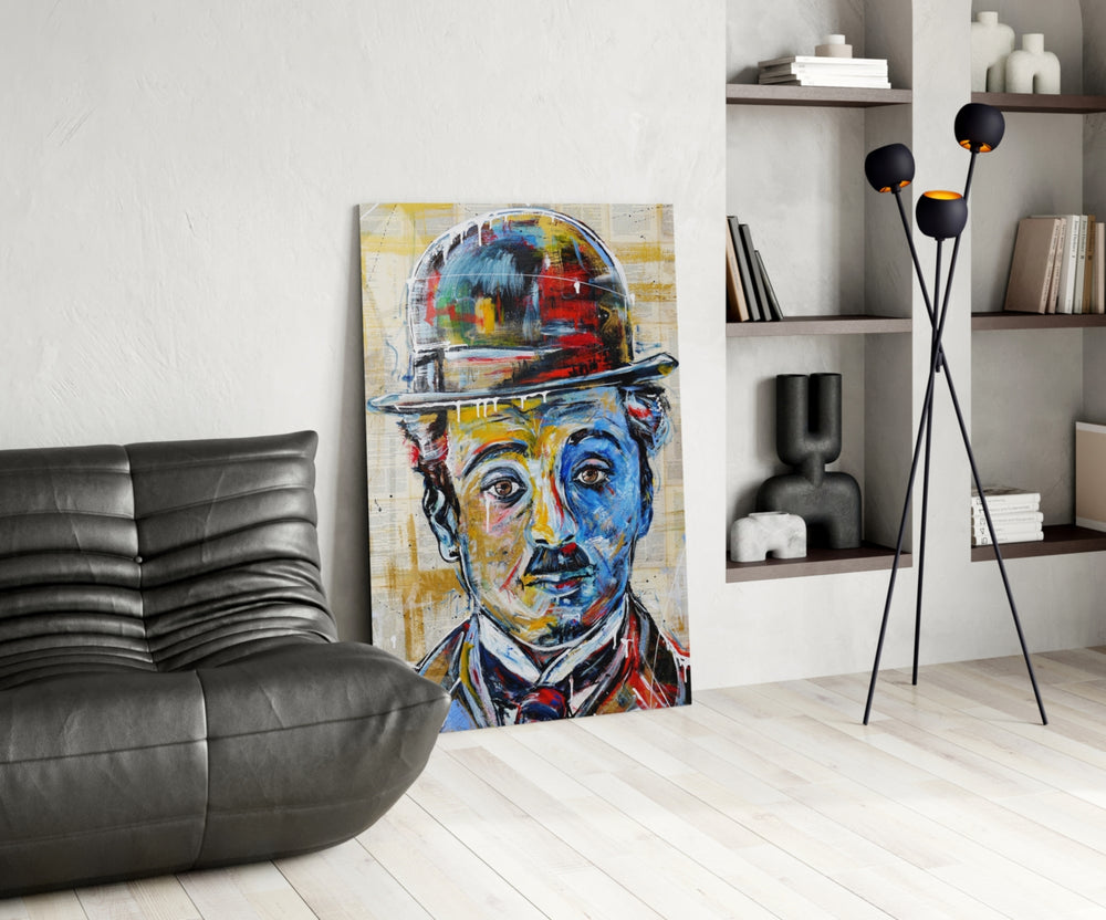 Charlie Chaplin panel adding creative mood to a study
