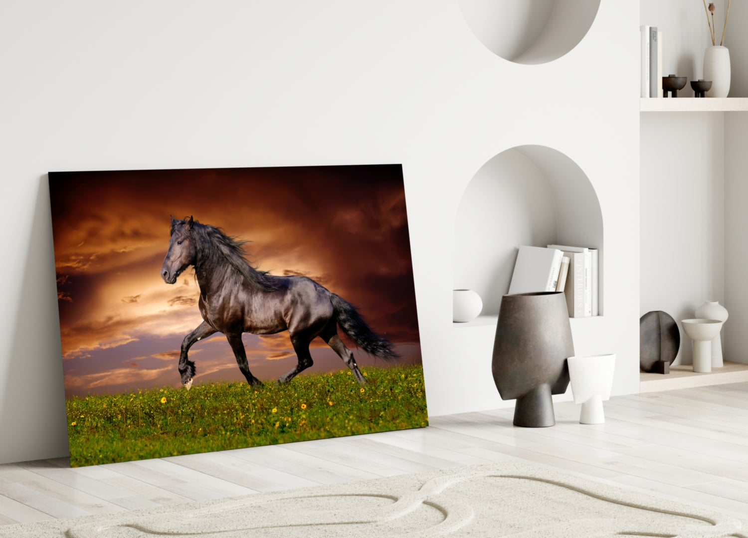 Nobility of Horse Glass Wall Art.