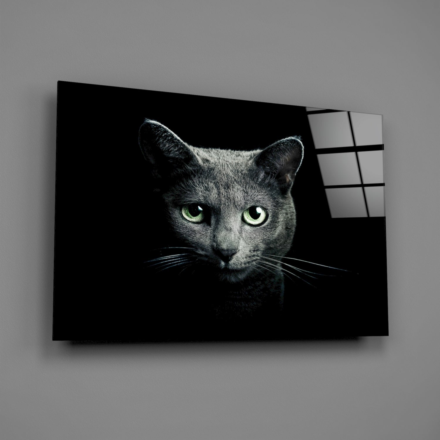 Cat Glass Wall Art.