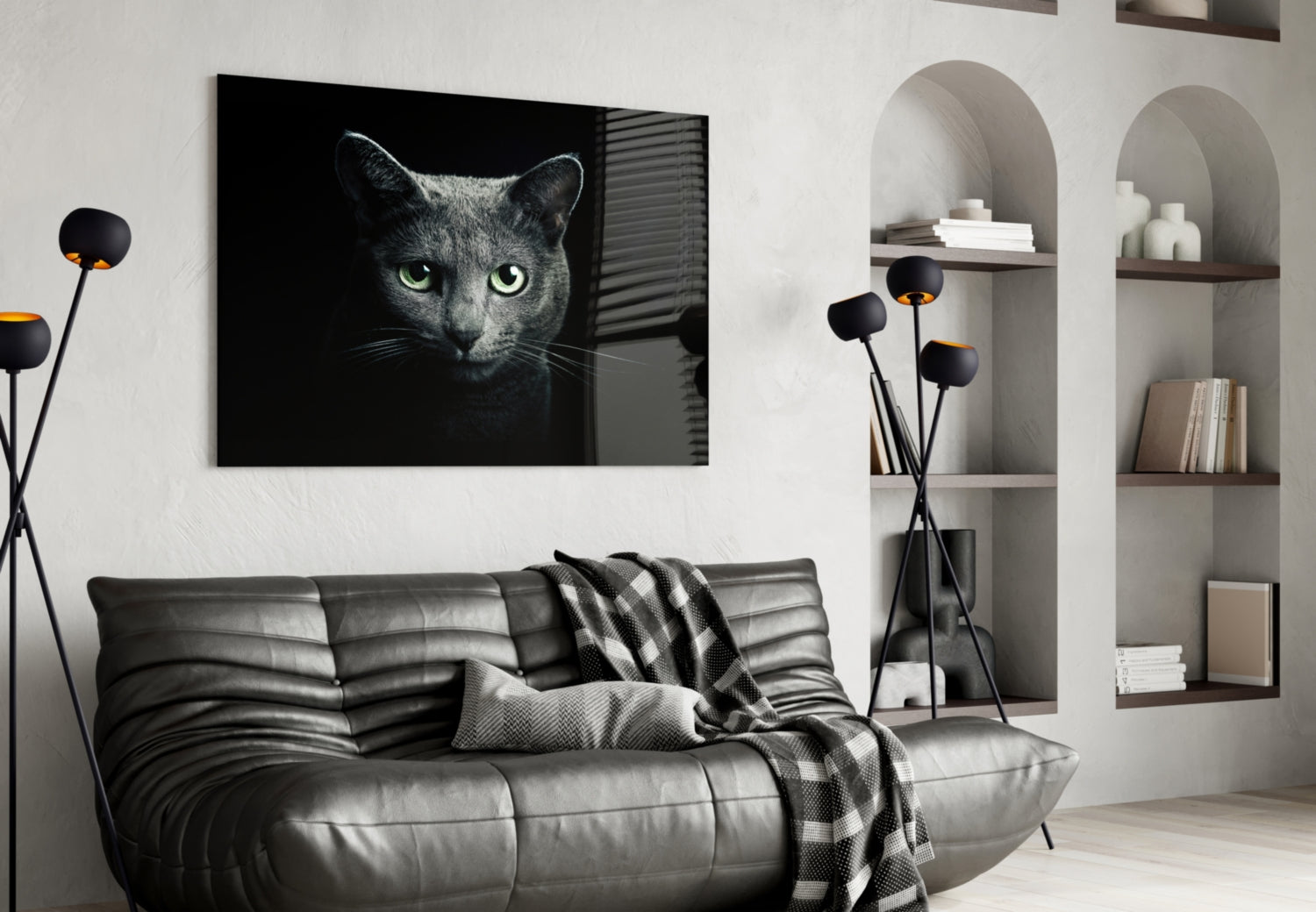 Cat Glass Wall Art.