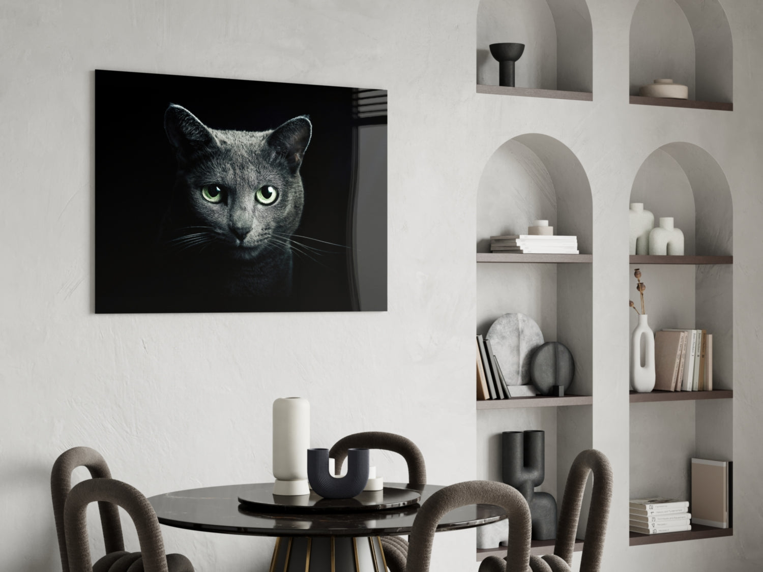 Cat Glass Wall Art.