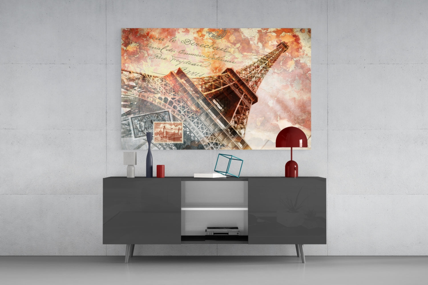 Eiffel Glass Wall Art.