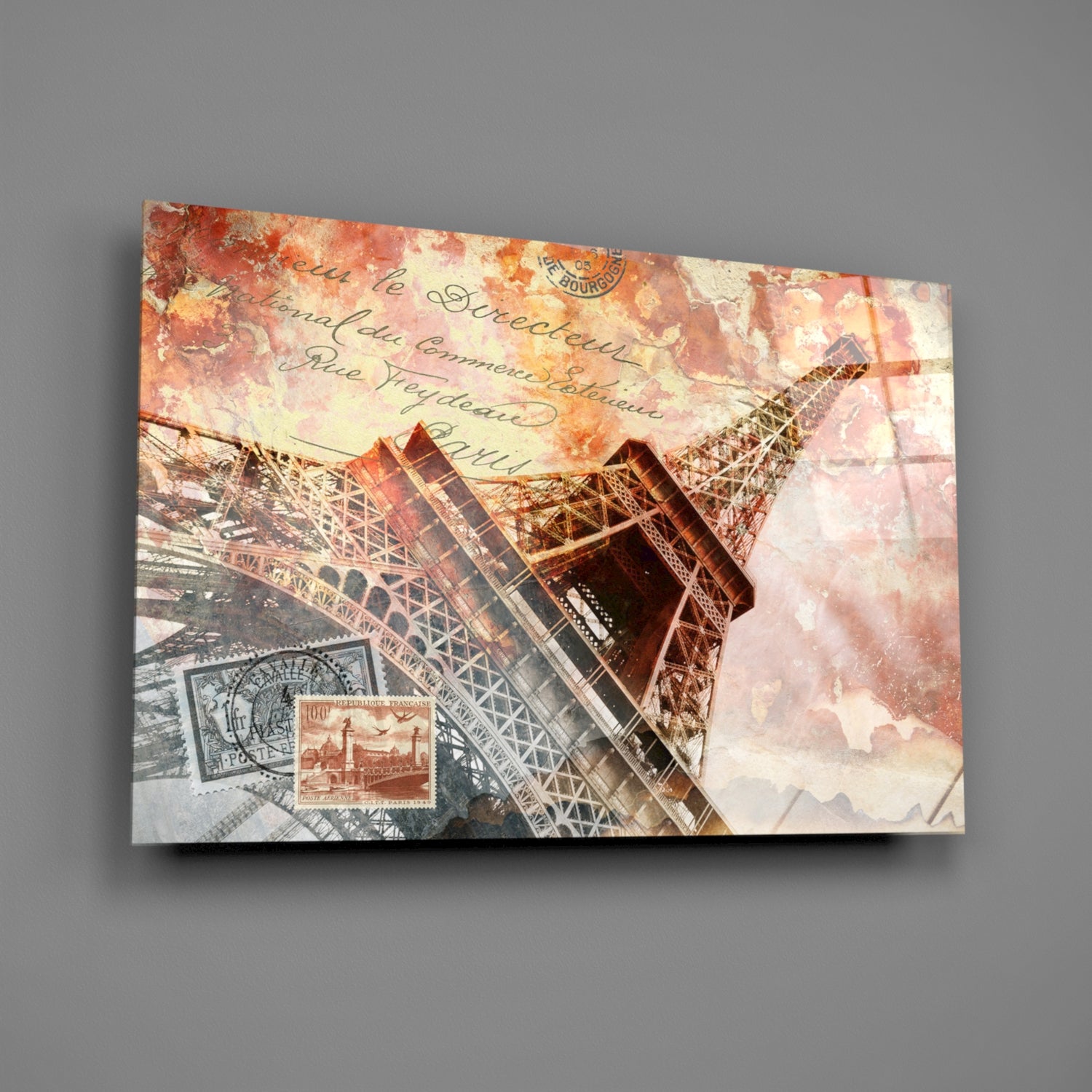 Eiffel Glass Wall Art.
