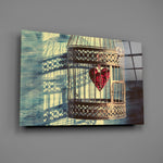 Birdcage-heart panel bringing vintage romance to a contemporary living space