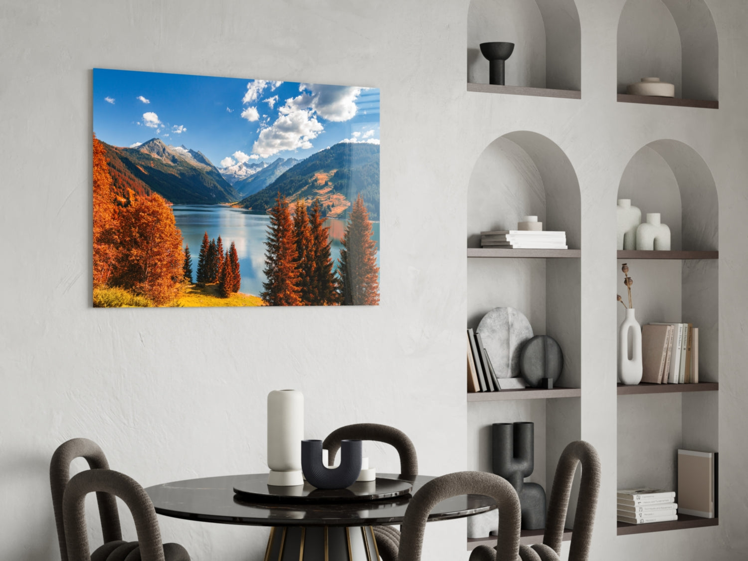 Lake View Glass Wall Art.