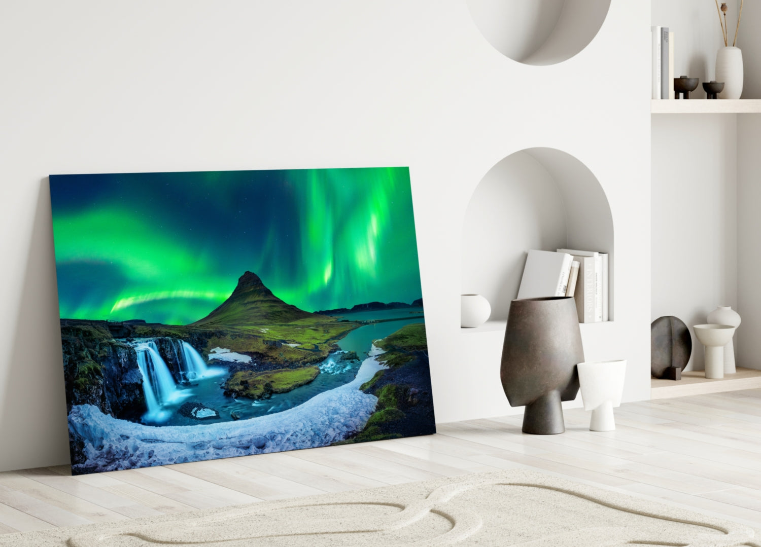 Northern Lights Glass Wall Art.