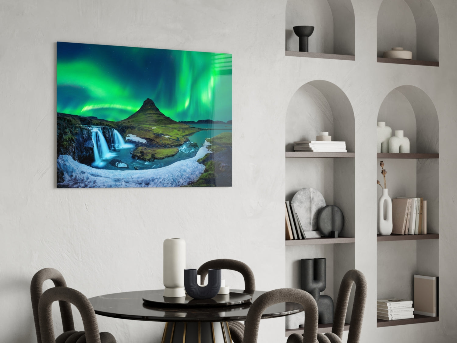 Northern Lights Glass Wall Art.