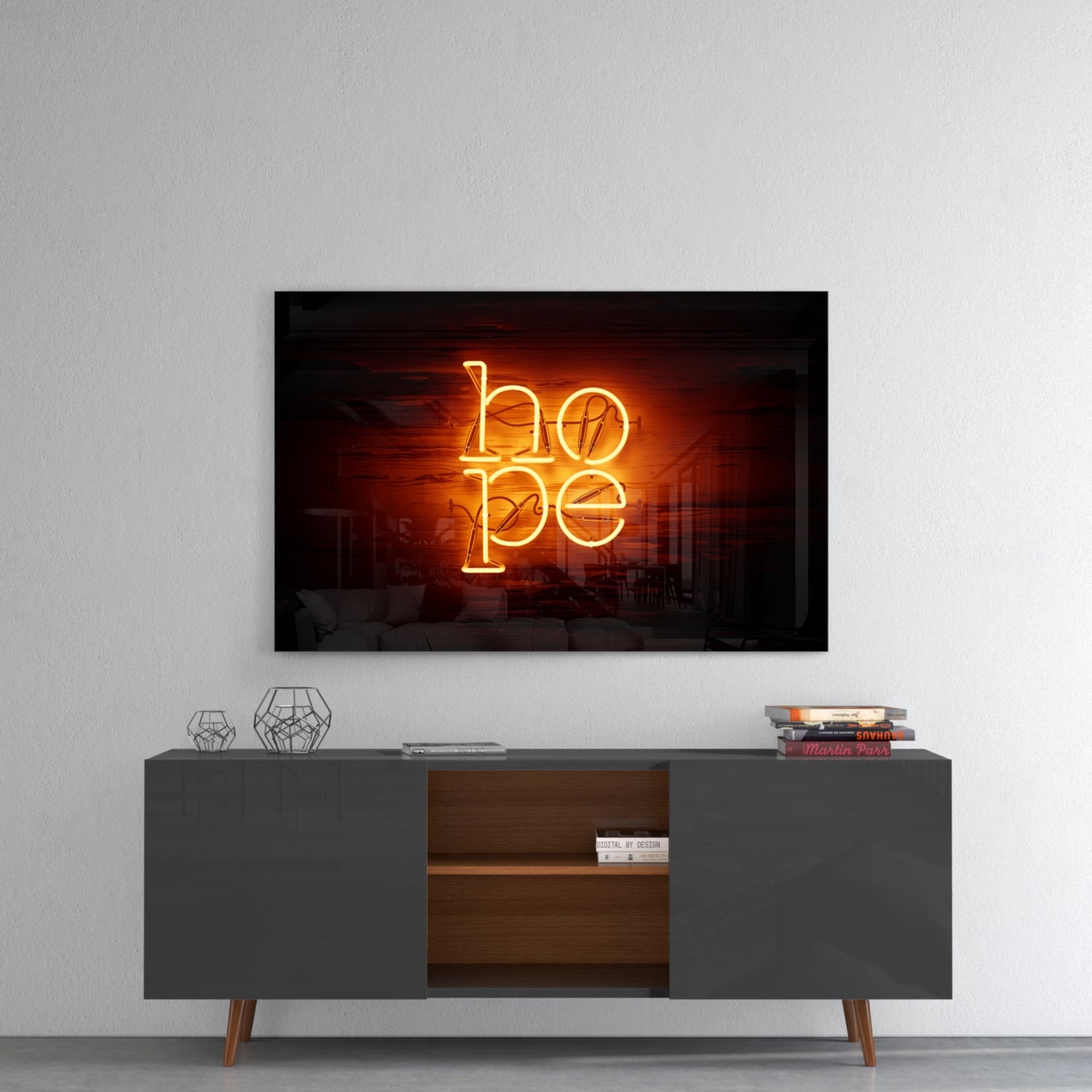 “Hope” Glass Wall Art.