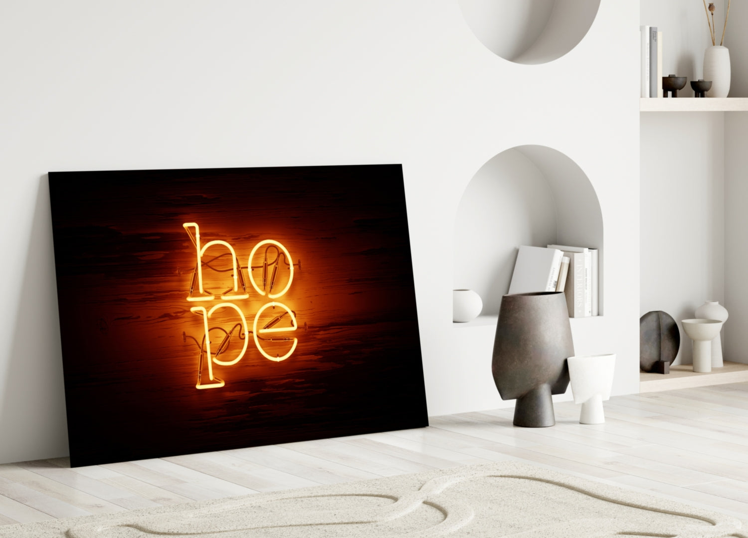 “Hope” Glass Wall Art.