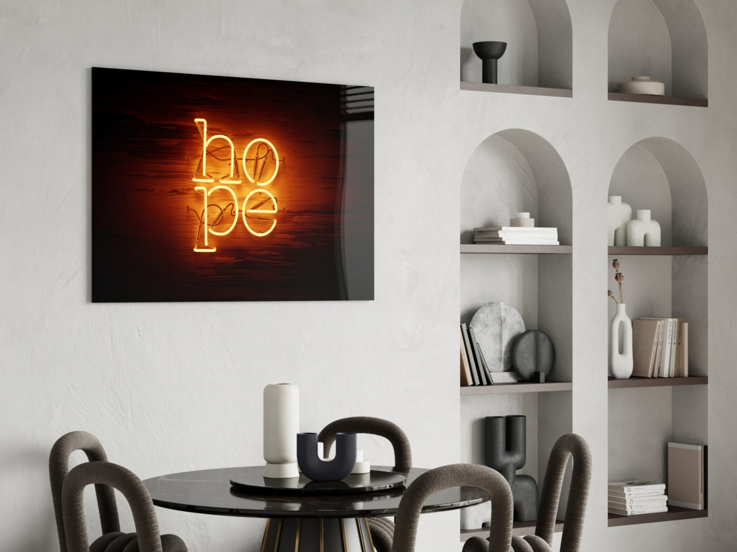 “Hope” Glass Wall Art.