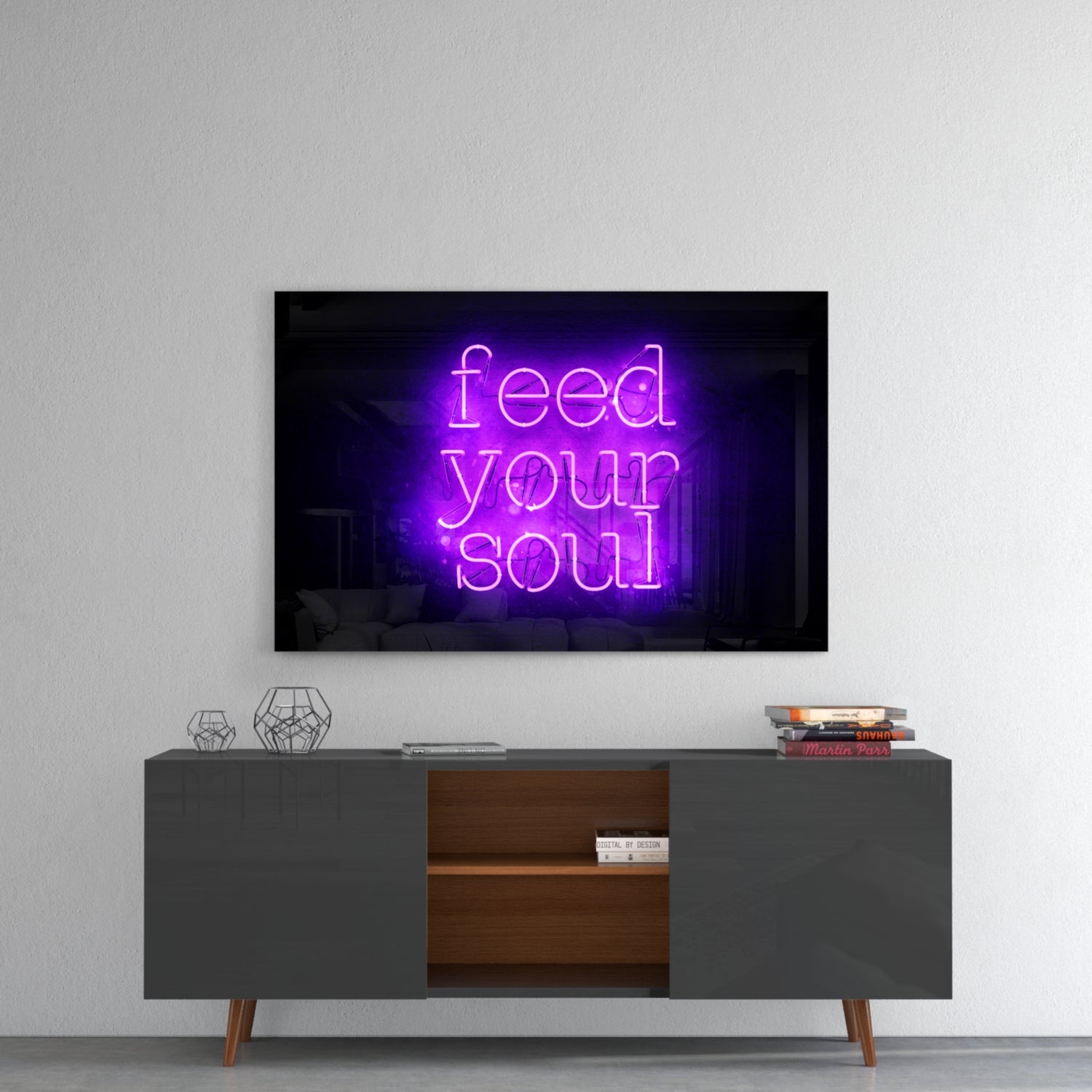 “Feed Your Soul” Glass Wall Art.