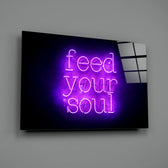 Magenta-neon panel bringing mindful glow to a contemporary living space