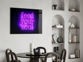 Feed Your Soul panel adding reflective mood to a meditation corner