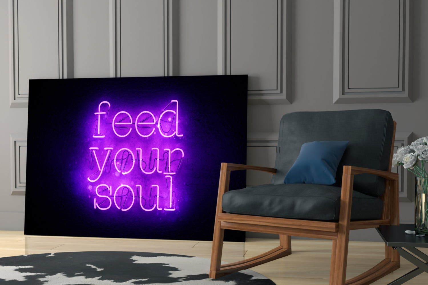 “Feed Your Soul” Glass Wall Art.