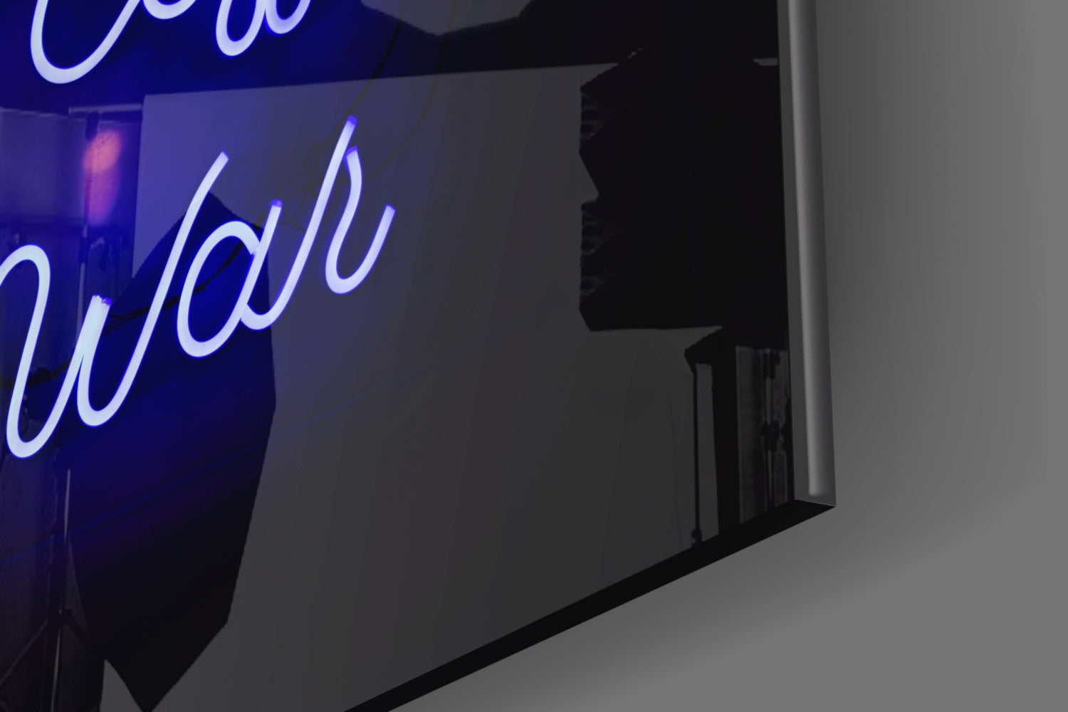 “Make Coffee not War” Glass Wall Art.