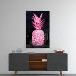 Pink Pineapple panel catching gallery light to reveal its tactile texture