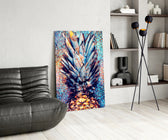 Colored Pineapple panel adding tropical mood to a kitchen