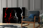 Skull glass print enhancing a teen room with edgy drama