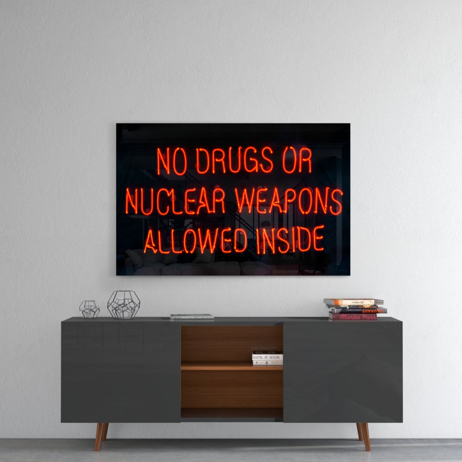 “No drugs” Glass Wall Art.