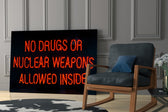 No Drugs glass print enhancing a teen room with statement spirit
