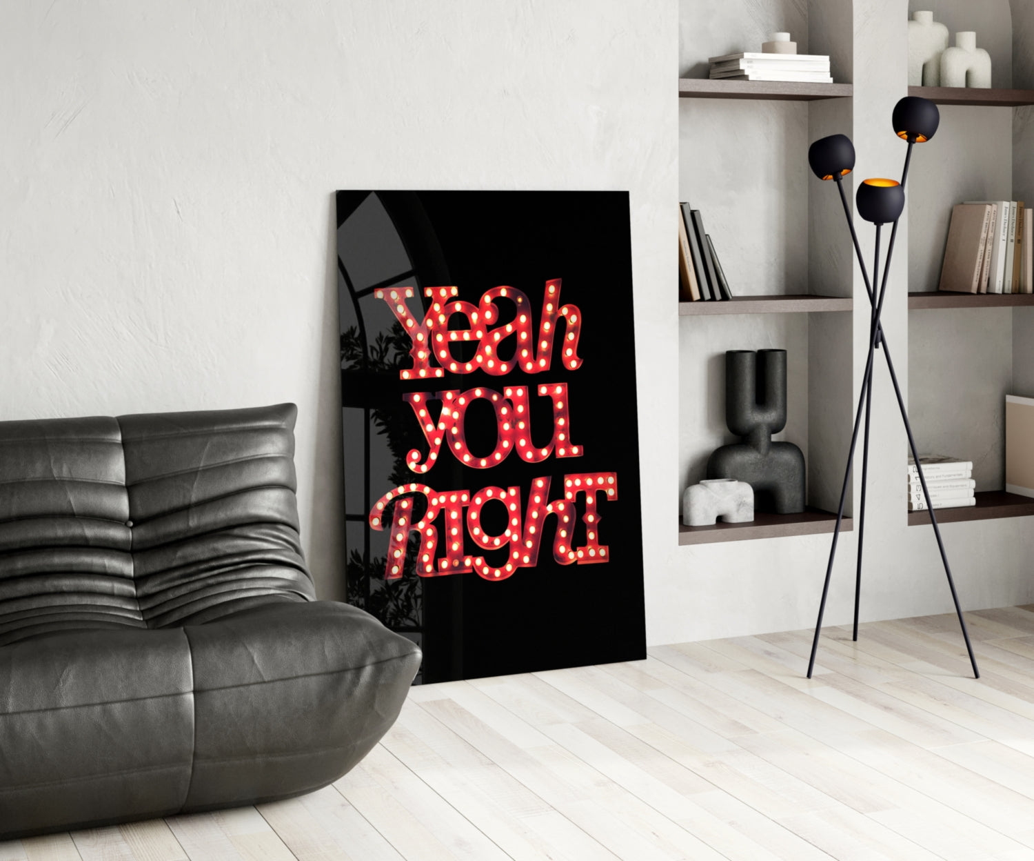 “Yeah you right” Glass Wall Art.