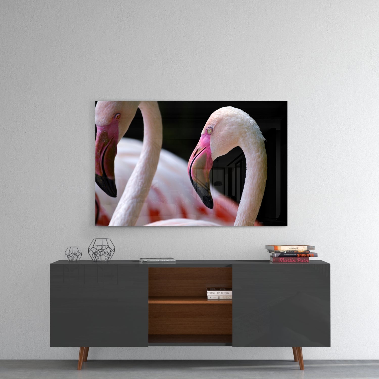 Flamingo Glass Wall Art.