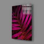 Fuchsia-palm panel bringing jungle drama to a contemporary living space