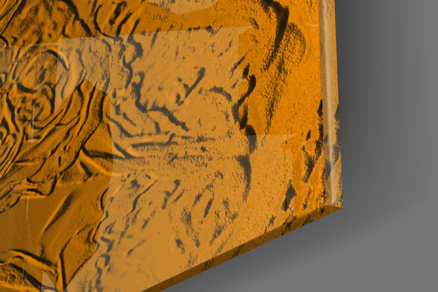 Rose Patterned Glass Wall Art.