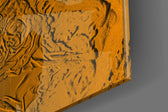 Rose Patterned artwork anchoring a wall with warm luxe palette