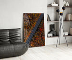 Autumn panel adding seasonal mood to a hallway