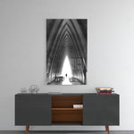 Gray City Landscape panel catching gallery light to reveal its tactile grain