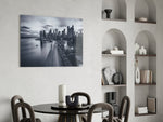 Gray City Landscape panel adding skyline mood to a man-cave