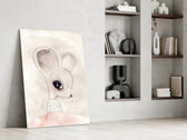 Cute Mouse glass print enhancing a girl's room with cottage spirit