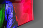 Joker artwork anchoring a wall with bold comic palette