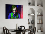 Joker panel adding cinephile mood to a man-cave