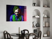 Joker panel adding cinephile mood to a man-cave