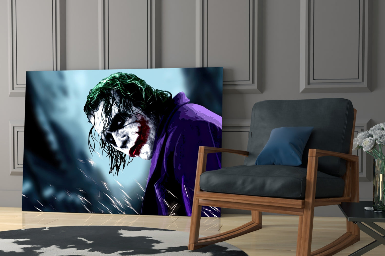 Joker Glass Wall Art.