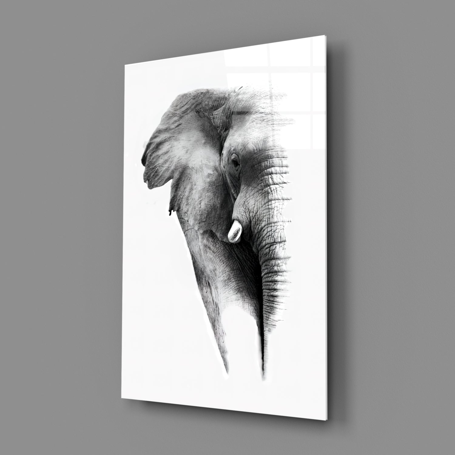 Elephant Glass Wall Art.