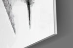 Elephant artwork anchoring a wall with moody safari palette