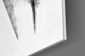 Elephant artwork anchoring a wall with moody safari palette
