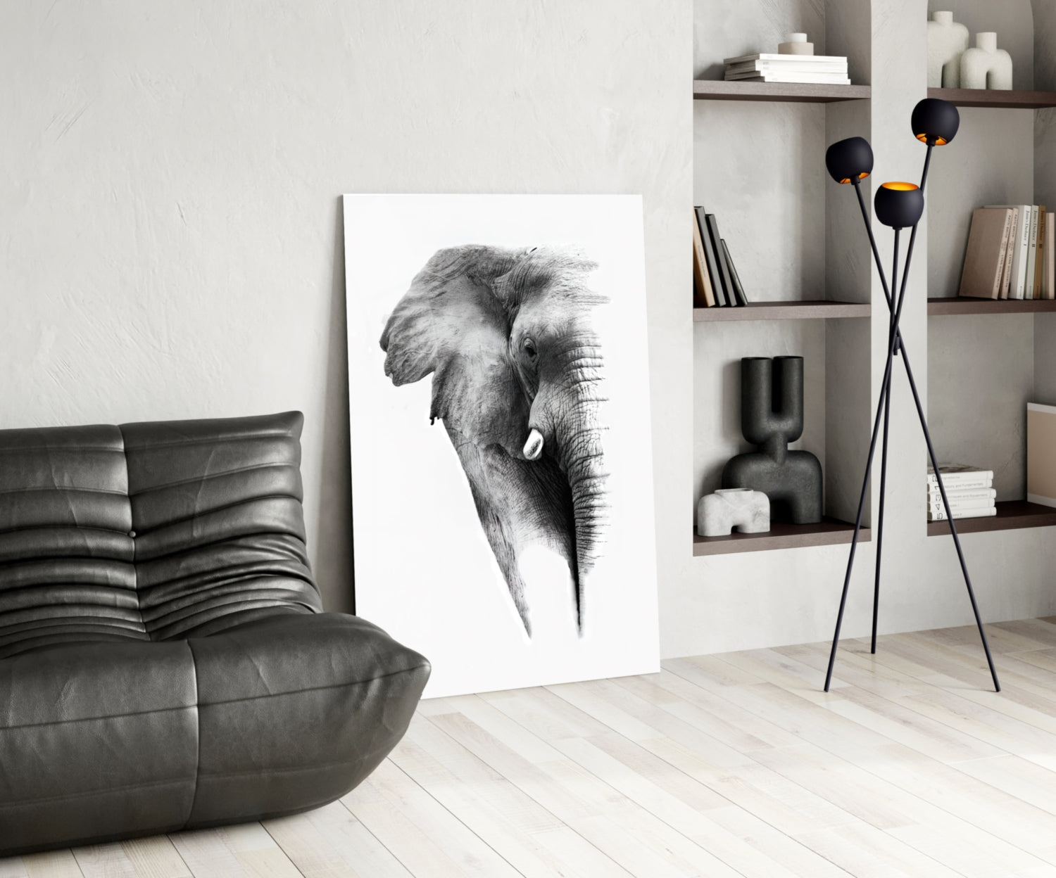 Elephant Glass Wall Art.